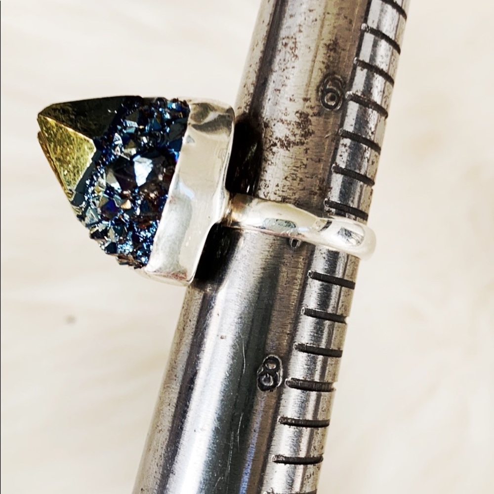 Titanium Quartz Sterling Silver Ring - image 3